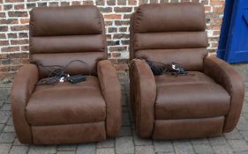 2 almost new La-Z-Boy leather electric recliners