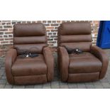 2 almost new La-Z-Boy leather electric recliners