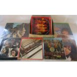 Selection of pop and easy listening LPs inc The Beatles, Barry Manilow, Barbra Streisand and