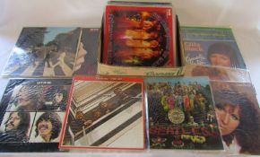 Selection of pop and easy listening LPs inc The Beatles, Barry Manilow, Barbra Streisand and