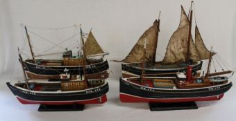 4 models of Scottish trawlers: W K. 499 Alexandra, Bck. 203 Silver Reward, W K. 177 Pilot Us, Bck.