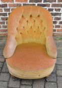 Victorian button back nursing chair