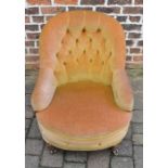 Victorian button back nursing chair