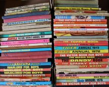 Selection of vintage children's annuals including Rupert, Superboy & The Dandy Book