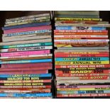 Selection of vintage children's annuals including Rupert, Superboy & The Dandy Book