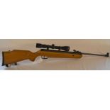 .22 calibre air rifle with SMK 3-9X40 telescopic sights