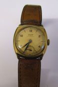 9ct gold vintage Tissot non magnetic wrist watch D 27 mm, Birmingham 1937, serial number 673942,