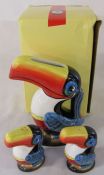 Guinness Toucan ceramic jug H 15.5 cm (boxed) together with salt and pepper pots