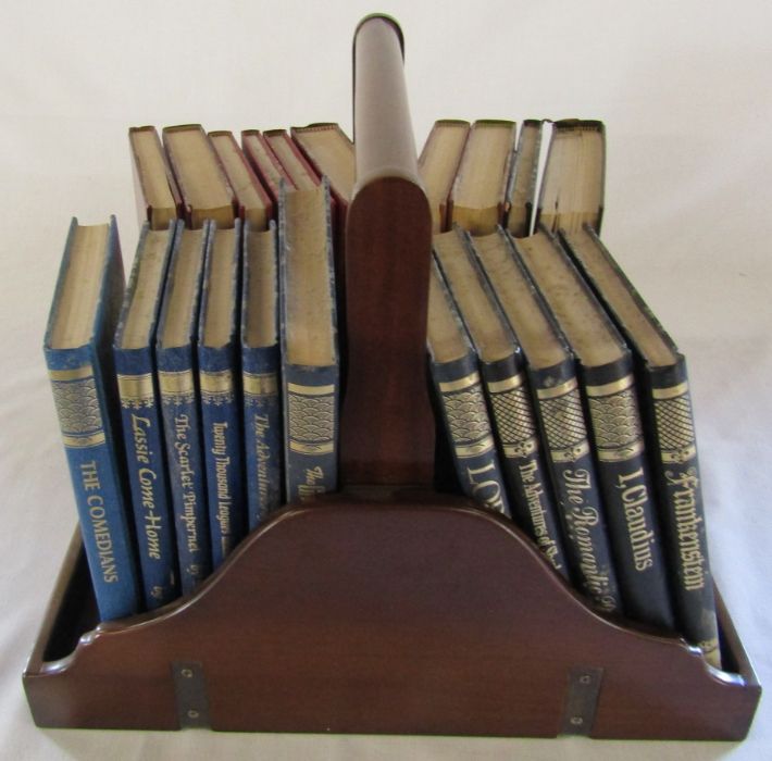 Wooden book trough with assorted books - Image 3 of 3