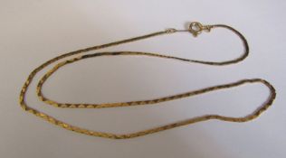 9ct gold chain L 41 cm, weight 2.5 g