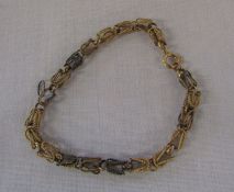 18ct gold fancy bracelet (some damage) weight 12.5 g L 20 cm marked 750