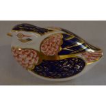 Royal Crown Derby partridge paperweight with gold stopper