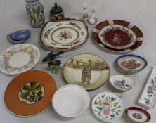 Selection of decorative china, 2 Beswick birds (1 damaged) etc.