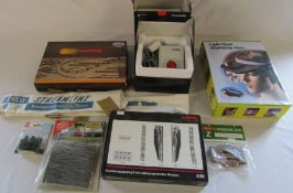 Box of model train items etc inc Marklin