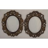 Pair of Black Forest carved picture frames 52cm by 43cm