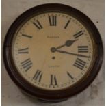 Late 19th/early 20th century dial clock Porter London. Diameter 38cm