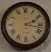 Late 19th/early 20th century dial clock Porter London. Diameter 38cm