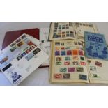 2 small albums of World stamps and a selection of First Day Covers