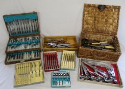 Assorted vintage cutlery - some boxed sets