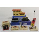 Model railway items including:- Hornby Dublo D1 Signal Lamp, D2 Mineral Wagon, D1 Low Sided Wagon,