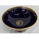 Large bowl with pate sur pate floral frieze decoration and jewelled detail to the rim, with