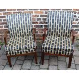Pair of reupholstered Parker Knoll armchairs