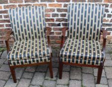 Pair of reupholstered Parker Knoll armchairs