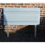 Grey fabric double headboard (from Lees of Grimsby)