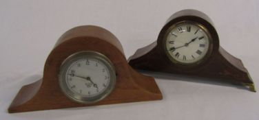 French Edwardian mantel clock L 29cm H 14.5cm W 7cm & a Smiths mantel clock L 26 cm