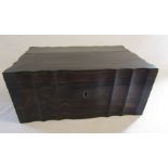 Ornate wooden box possibly coromandel wood L 38.3cm H 16cm W 25.5cm (af)