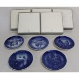 Set of 5 Royal Copenhagen Christmas plates 1979-83 (boxed)