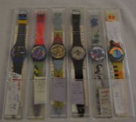 6 ex-shop stock Swatch wristwatches