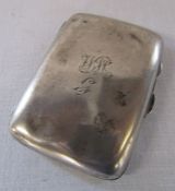 Silver cigarette case, Birmingham 1910 weight 1.91 ozt