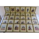 33 framed Vanity Fair Spy prints of judges taken from 'The Book Of The Bench' (included) - 29cm x