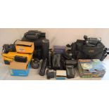 Large quantity of cameras, video cameras & accessories