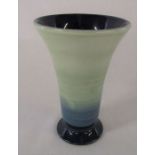 Moorcroft blue / green gradient vase, possible trial / test piece H 15.5 cm