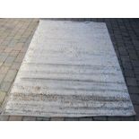 Grey ground full pile cashmere vintage rug 225cm by 157cm