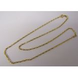 9ct gold necklace, L 44.5 cm weight 3.4 g