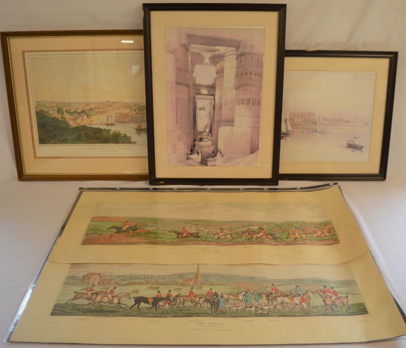 After David Roberts RA - pair of colour prints of ancient Egypt, lithographic print No.3 of