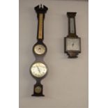 2 aneroid barometers