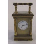 Small brass French carriage clock H 10 cm