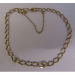 9ct gold bracelet with safety chain - 2.4g