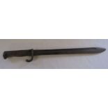 German butcher bayonet marked F Herder A Sn Solingen, with crossed keys symbol L 48 cm