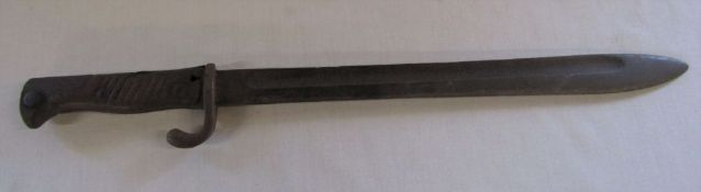 German butcher bayonet marked F Herder A Sn Solingen, with crossed keys symbol L 48 cm