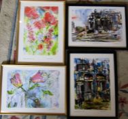 4 framed limited edition prints by David Morris, signed and numbered in pencil by the artist 6/30,