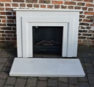 Marble fireplace with real flame effect electric fire L 122 cm H 97 cm