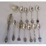 Silver & silver plate including silver napkin ring W 1.09ozt, silver butter knife W 1.21ozt and some