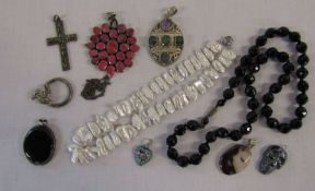 Selection of costume jewellery inc some silver