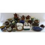 Selection of Denby tableware including Greenwheat, Art Deco teapot & Great Northern Railways
