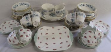 Shelley Rosebud & Colclough part tea services